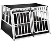 Hundetransportbox - doppel - mit schräger Rückwand-Beitrag-Bild