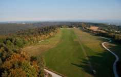 Hundeauslaufgebiet-Flugplatz-Bild