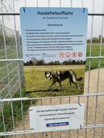 Hundeauslaufgebiet-Eingezäunte Hundefläche-Bild