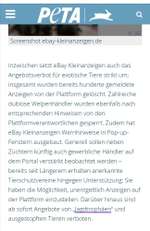 Tierschutz, PETA & Ebay Kleinanzeigen-Beitrag-Bild