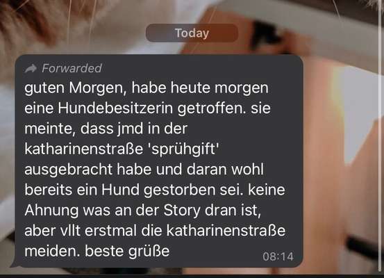 Giftköder-!!! Vermutlich Sprühgift verteilt !!!-Bild