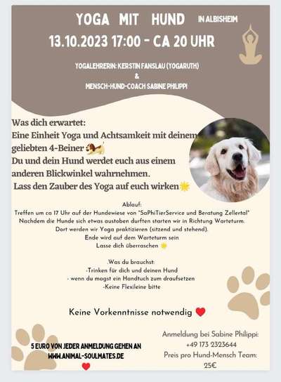 Giftköder-Yoga mit Hund am Warteturm in Albisheim-Bild