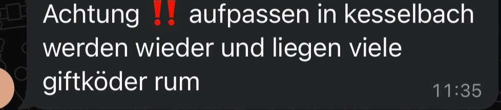 Giftköder-Giftköder Kesselbach-Bild