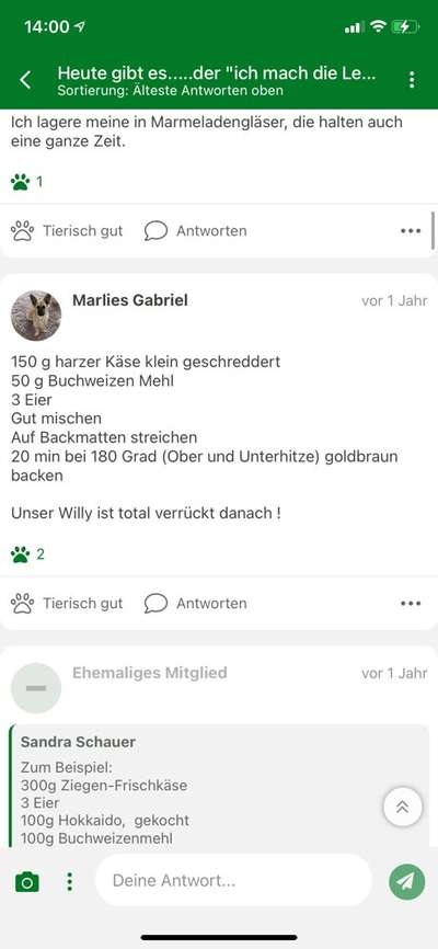 Heute gibt es.....der "ich mach die Leckerlis-Selber-Thread"-Beitrag-Bild