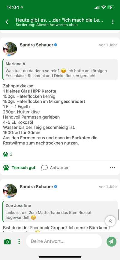 Heute gibt es.....der "ich mach die Leckerlis-Selber-Thread"-Beitrag-Bild