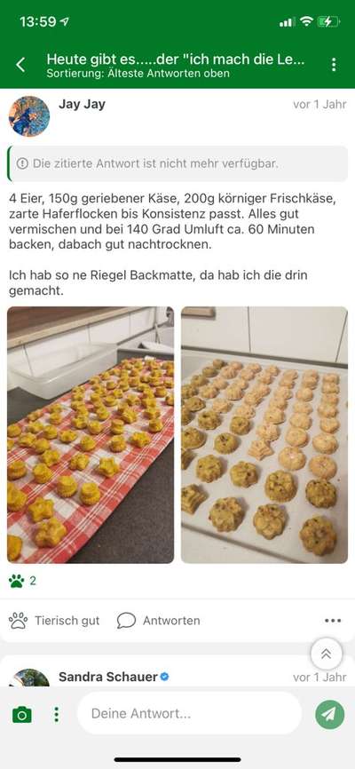 Heute gibt es.....der "ich mach die Leckerlis-Selber-Thread"-Beitrag-Bild