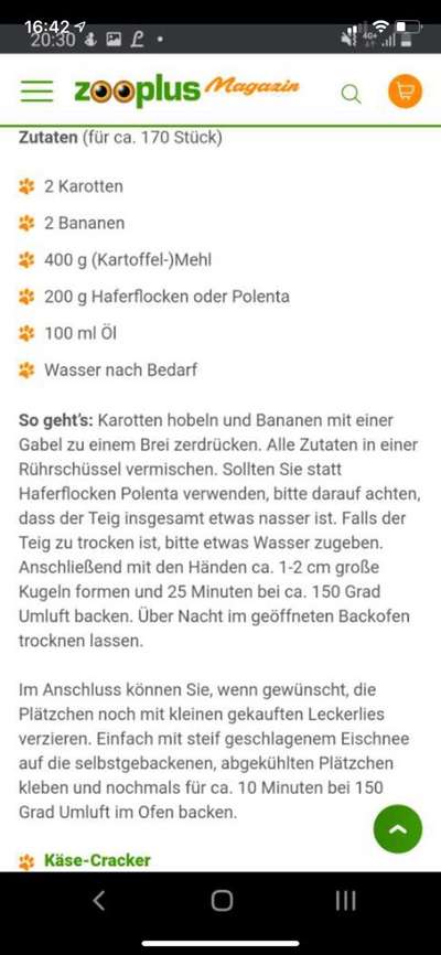 Heute gibt es.....der "ich mach die Leckerlis-Selber-Thread"-Beitrag-Bild