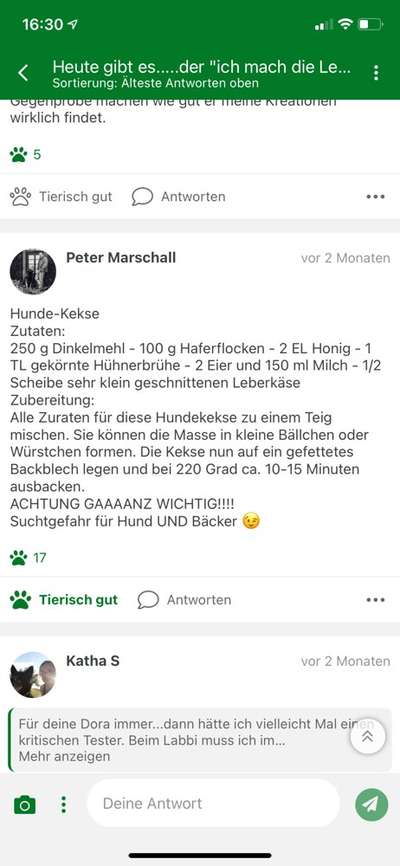 Heute gibt es.....der "ich mach die Leckerlis-Selber-Thread"-Beitrag-Bild