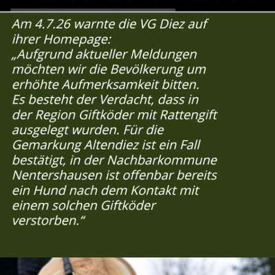 Giftköder-Nochimmer Giftköder Altendiez /Diez-Bild