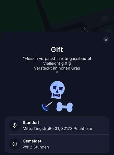 Giftköder-Fleisch versteckt in Gassibeutel-Bild