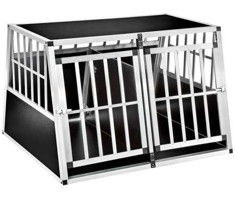 Hundetransportbox - doppel - mit schräger Rückwand-Beitrag-Bild