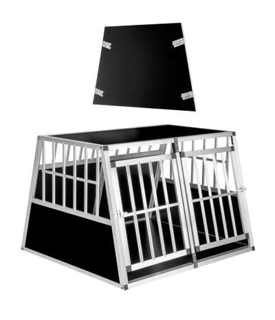 Hundetransportbox - doppel - mit schräger Rückwand-Beitrag-Bild