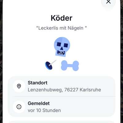 Giftköder-Giftköder Leckerlies mit Nägeln-Bild