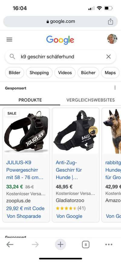 Sportgeschirr K9 für Schäferhund gesucht!-Beitrag-Bild