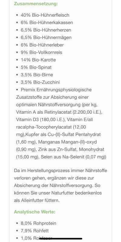 Hochwertiges / Bedarfsgerechtes Nassfutter (ohne Barfen), welches nur?-Beitrag-Bild