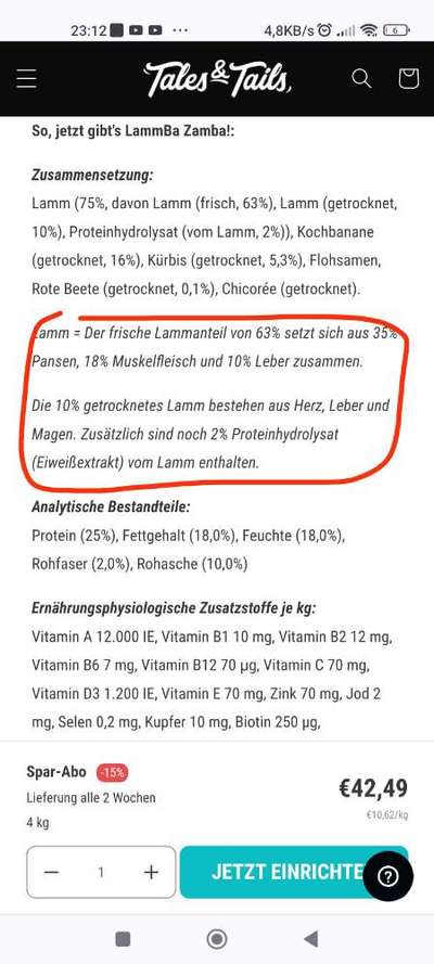 Hochwertiges / Bedarfsgerechtes Nassfutter (ohne Barfen), welches nur?-Beitrag-Bild