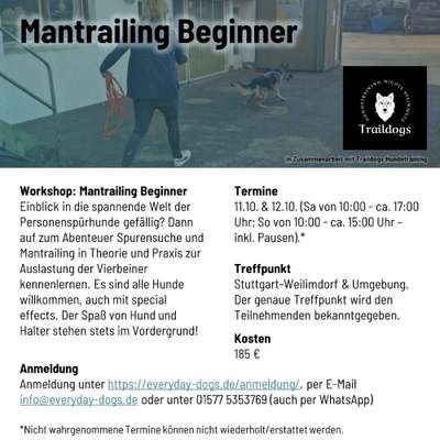 %{de_profession_title}-Workshop Mantrailing Beginner-Bild