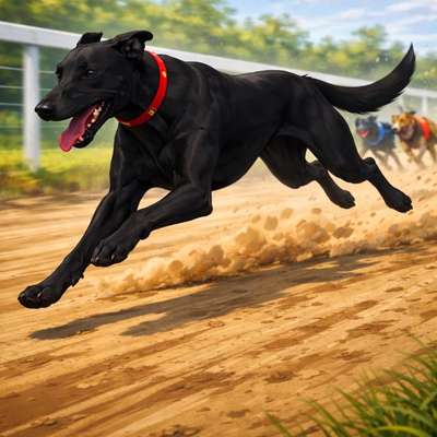 Hundetreffen-Toben und Rennen-Bild