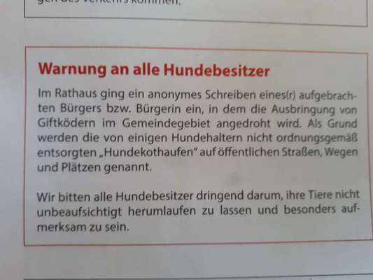 Giftköder-Gemeinde Gailingen warnt ....-Bild
