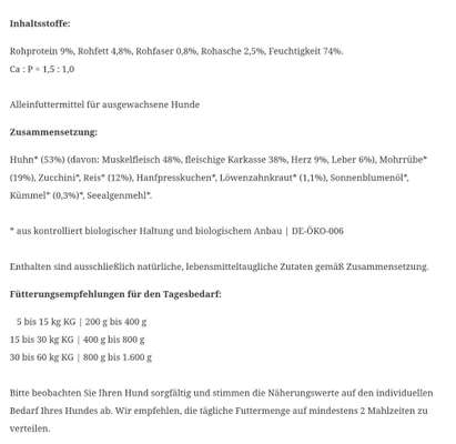 Hochwertiges / Bedarfsgerechtes Nassfutter (ohne Barfen), welches nur?-Beitrag-Bild