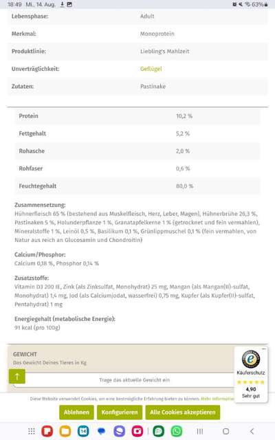 Hochwertiges / Bedarfsgerechtes Nassfutter (ohne Barfen), welches nur?-Beitrag-Bild