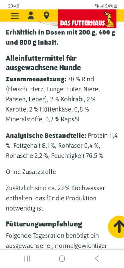 Hochwertiges / Bedarfsgerechtes Nassfutter (ohne Barfen), welches nur?-Beitrag-Bild