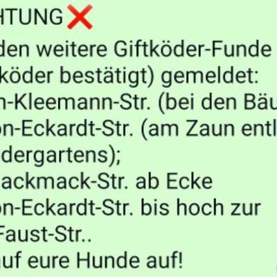 Giftköder-Weitere Giftköderfunde-Bild