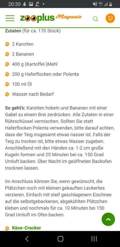 Heute gibt es.....der "ich mach die Leckerlis-Selber-Thread"-Beitrag-Bild