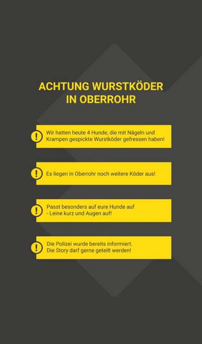 Giftköder-Wurstköder mit Nägeln-Bild