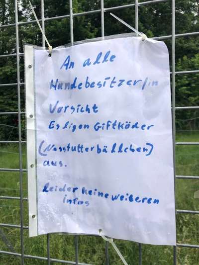 Giftköder-Giftköder Hundeauslaufwiese-Bild