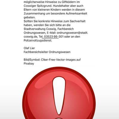 Giftköder-Vorsicht! Giftköder!-Bild