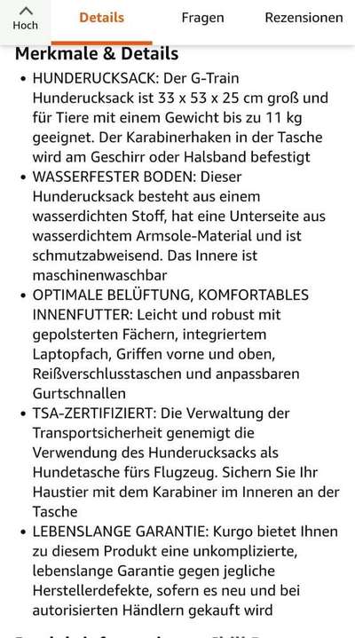 Rucksack für (kleine) Hunde-Beitrag-Bild