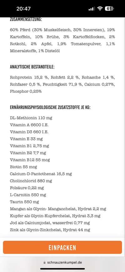 Hochwertiges / Bedarfsgerechtes Nassfutter (ohne Barfen), welches nur?-Beitrag-Bild