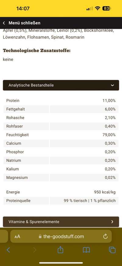 Hochwertiges / Bedarfsgerechtes Nassfutter (ohne Barfen), welches nur?-Beitrag-Bild