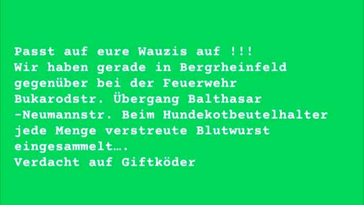 Giftköder-Blutwurst-Bild
