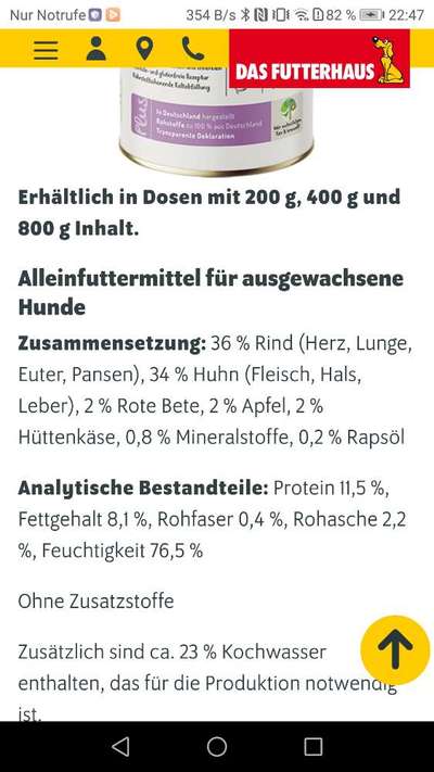 Hochwertiges / Bedarfsgerechtes Nassfutter (ohne Barfen), welches nur?-Beitrag-Bild
