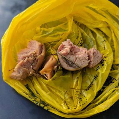 Giftköder-Möglicher Giftköder - Fleischwurst-Bild