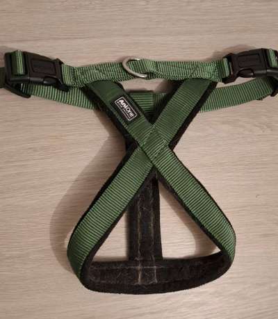 Reserviert AniOne Set X-Geschirr Classic grün S Hundegeschirr Halsband Leine-Beitrag-Bild