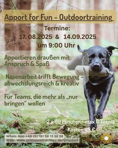 Giftköder-Apport for fun - Outdoortraining-Bild