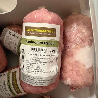 Die Futtermacher Barf Kaninchenragout Kaninchenmuskelfleisch 500g-Beitrag-Bild