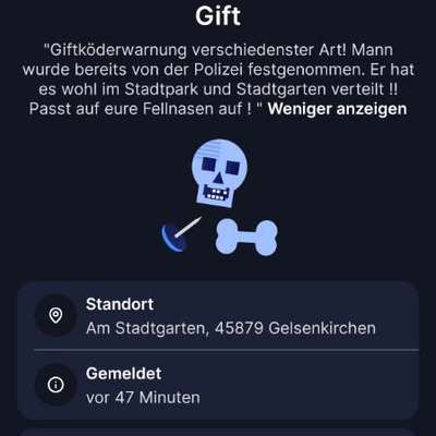 Giftköder-Giftköder von Mann im Park/Stadtgarten-Bild