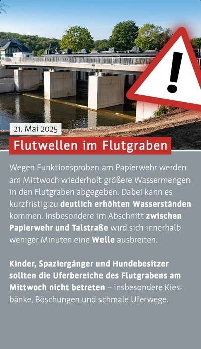 Giftköder-Flutwelle im Flutgraben angekündigt-Bild