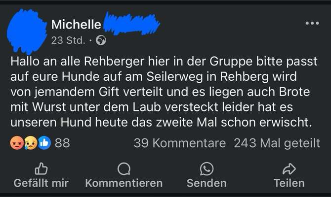 Giftköder-Giftköder u.a. unter Laub-Bild