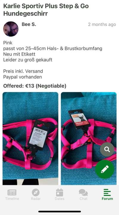 Suche Hunde Zubehör (Anny x, Leuchtie, Mantel, Leinen & co)-Beitrag-Bild