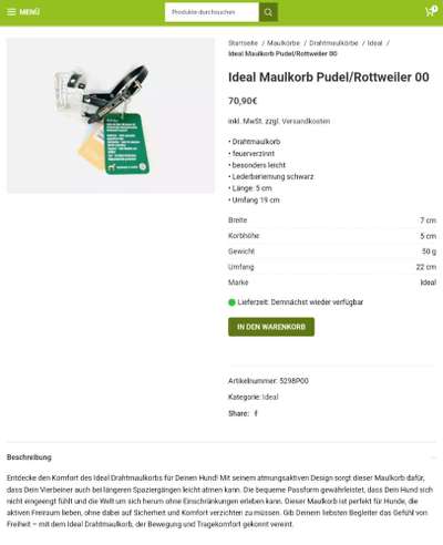 Wie sitzt mein Maulkorb / Maulkorb-Beratung-Beitrag-Bild