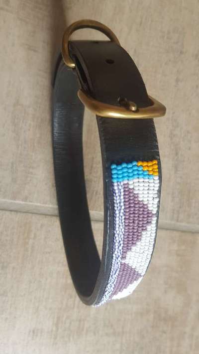 Halsband, Puppygeschirr 2x oder HUNTER-Leine Leder mit kleiner Blessur-Beitrag-Bild