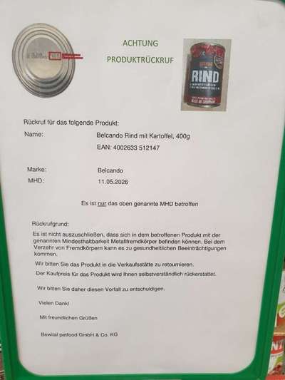 Aktuelle Futterrückrufe-Beitrag-Bild