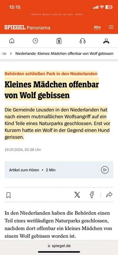 Wolfsangriff in den Niederlanden – Wie sicher sind unsere Hunde?-Beitrag-Bild