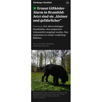 Giftköder-Giftköder in Hohnerkamp-Siedlung-Bild
