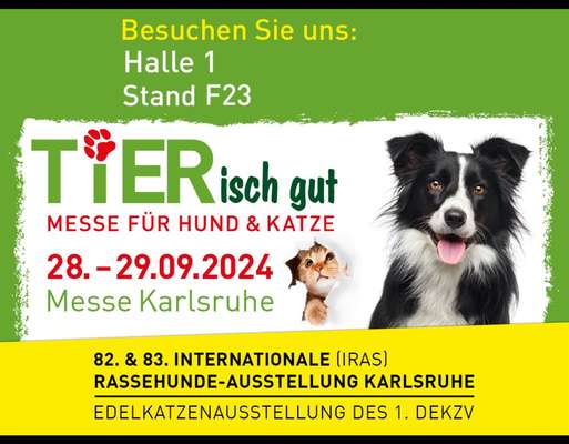 Hundetreffen-Messestand der Initiative erhaltet die Hundebeutel auf der Tierisch gut Messe-Bild